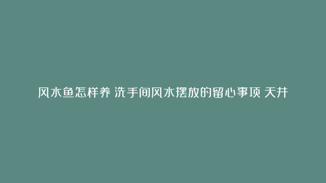 风水鱼怎样养|洗手间风水摆放的留心事项|天井栽甚么植物风水好