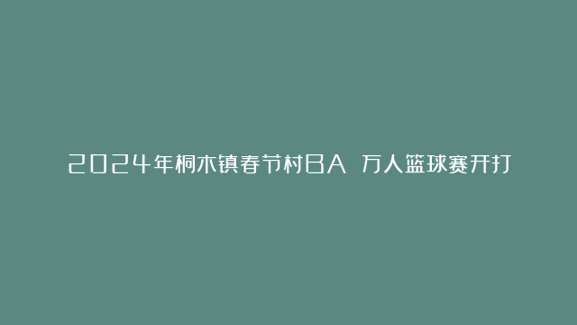 2024年桐木镇春节村BA 万人篮球赛开打