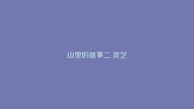 山里的故事二：灵芝