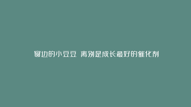 《窗边的小豆豆》：离别是成长最好的催化剂