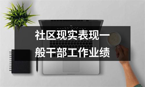 社区现实表现一般干部工作业绩