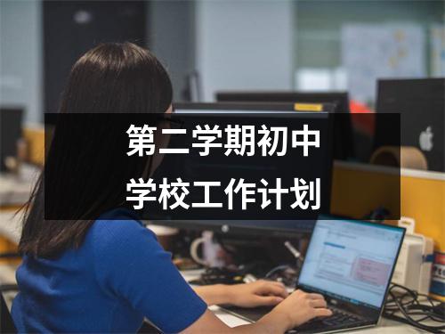 第二学期初中学校工作计划