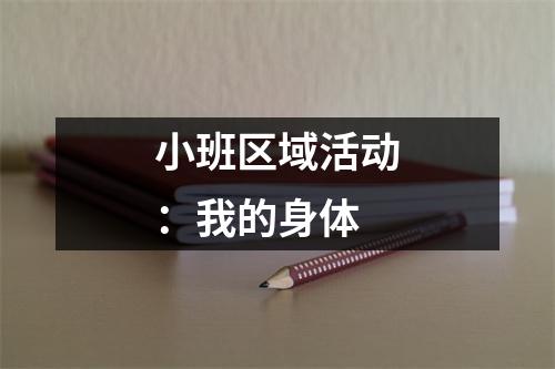 小班区域活动：我的身体