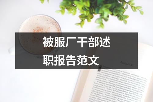 被服厂干部述职报告范文