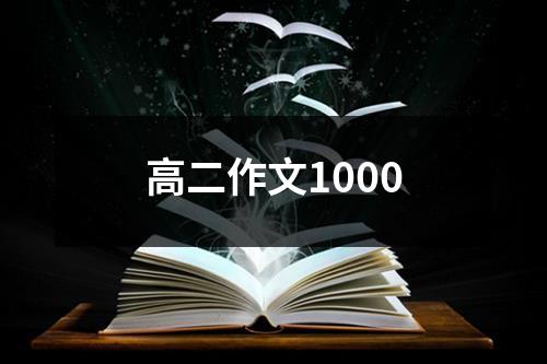 高二作文1000