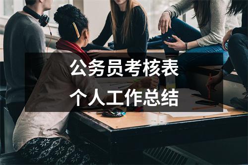 公务员考核表个人工作总结