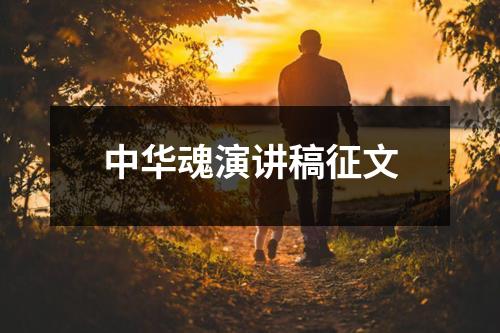 中华魂演讲稿征文