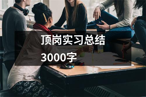 顶岗实习总结3000字