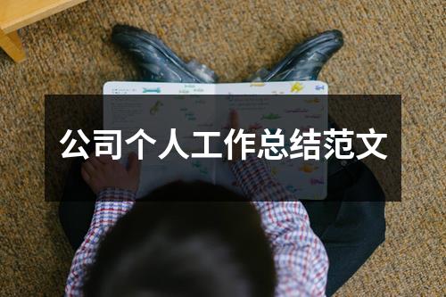 公司个人工作总结范文