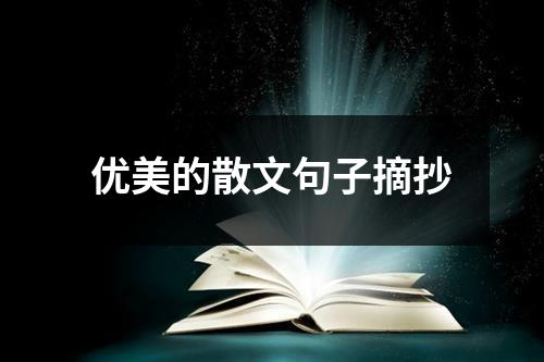 优美的散文句子摘抄