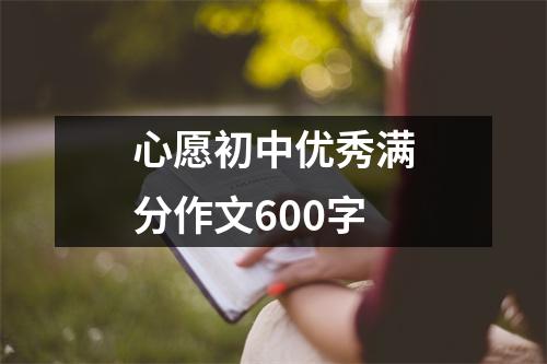 心愿初中优秀满分作文600字