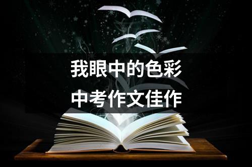 我眼中的色彩中考作文佳作