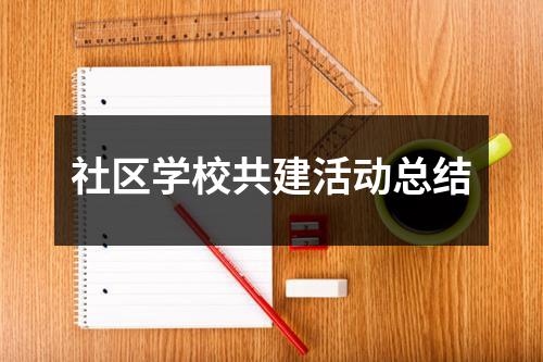 社区学校共建活动总结