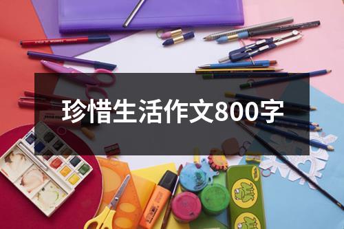 珍惜生活作文800字