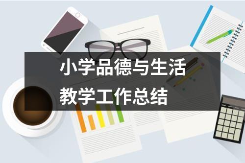 小学品德与生活教学工作总结