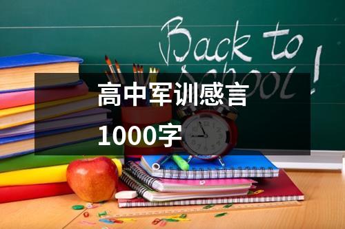 高中军训感言1000字