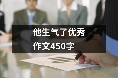 他生气了优秀作文450字