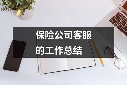 保险公司客服的工作总结