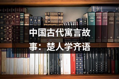 中国古代寓言故事：楚人学齐语