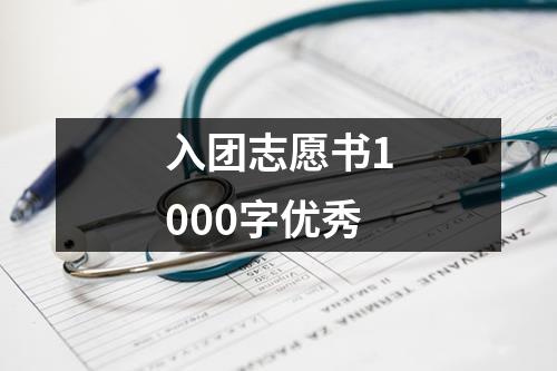 入团志愿书1000字优秀