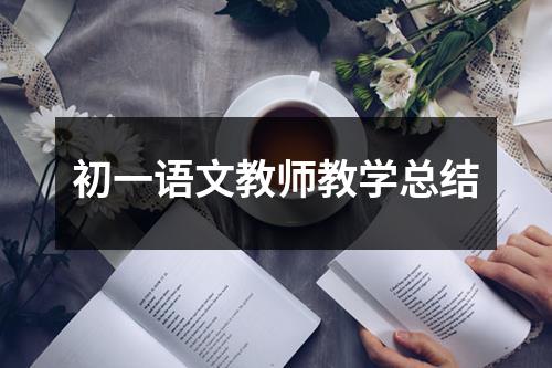 初一语文教师教学总结