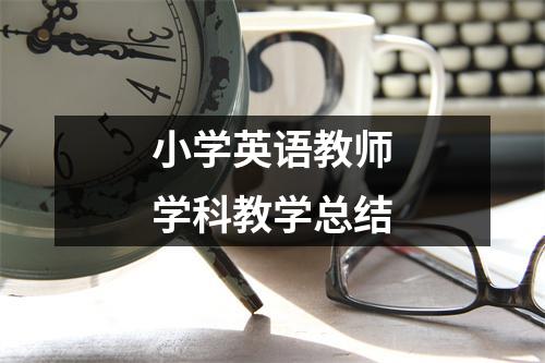 小学英语教师学科教学总结