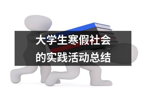 大学生寒假社会的实践活动总结