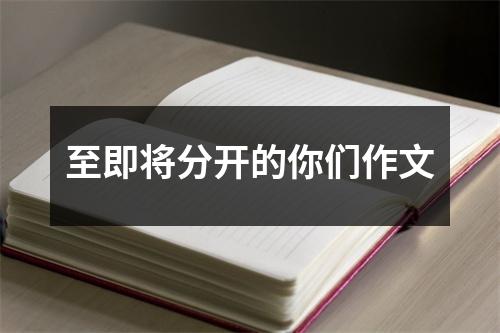 至即将分开的你们作文