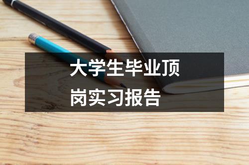 大学生毕业顶岗实习报告