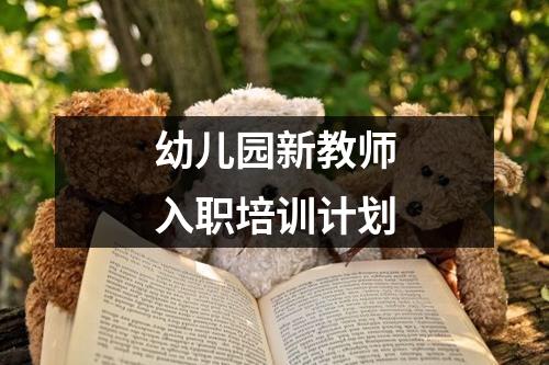 幼儿园新教师入职培训计划