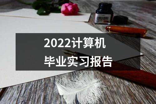 2022计算机毕业实习报告