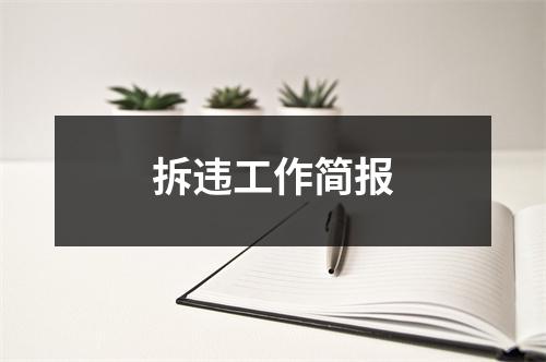 拆违工作简报