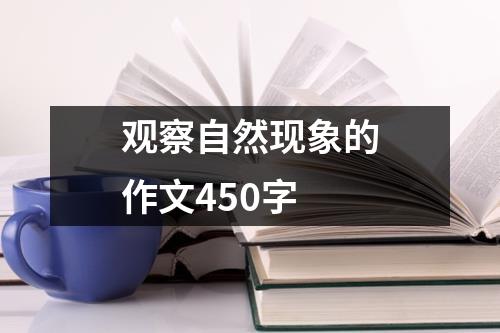 观察自然现象的作文450字