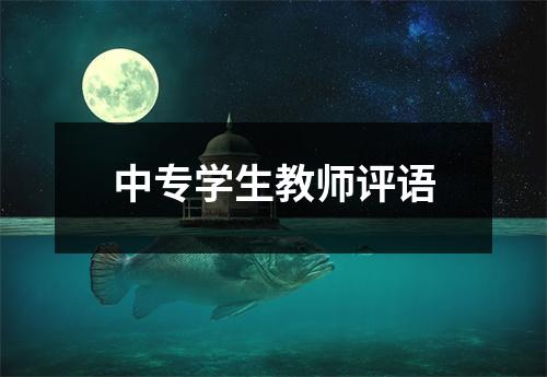 中专学生教师评语