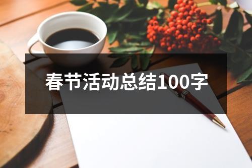 春节活动总结100字