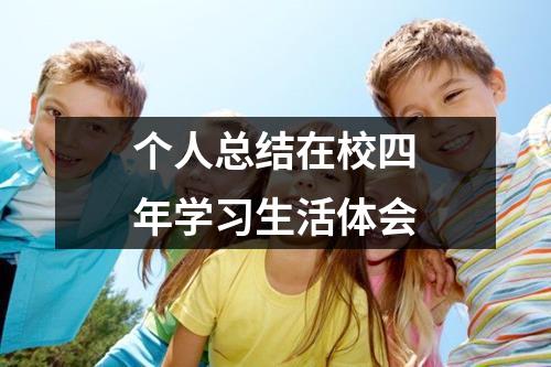 个人总结在校四年学习生活体会