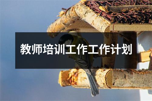 教师培训工作工作计划