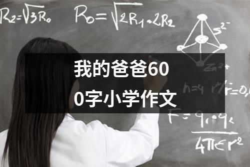 我的爸爸600字小学作文