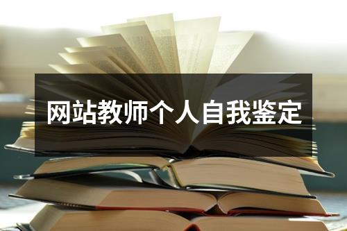 网站教师个人自我鉴定