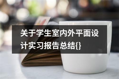 关于学生室内外平面设计实习报告总结{}