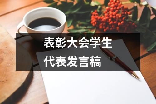 表彰大会学生代表发言稿