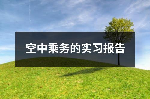 空中乘务的实习报告