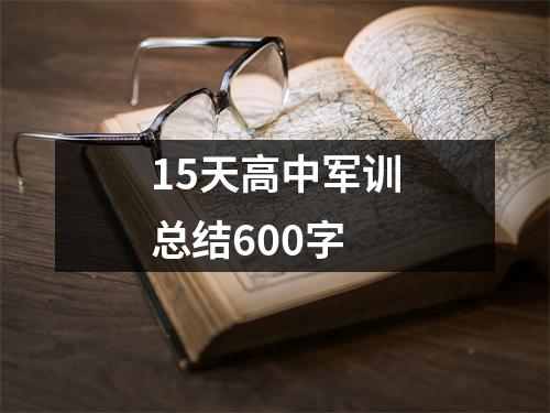 15天高中军训总结600字