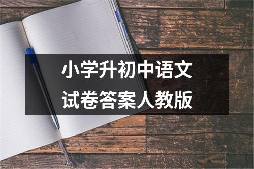 小学升初中语文试卷答案人教版