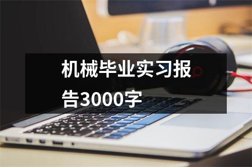 机械毕业实习报告3000字