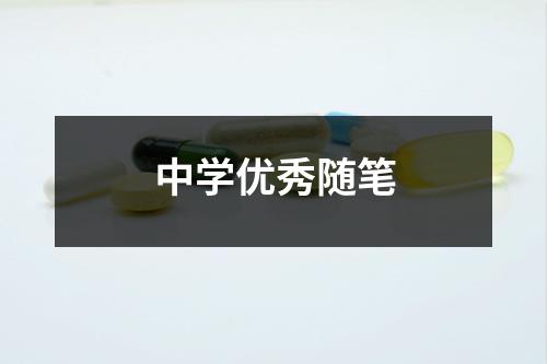 中学优秀随笔