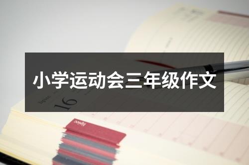 小学运动会三年级作文