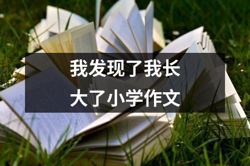 我发现了我长大了小学作文