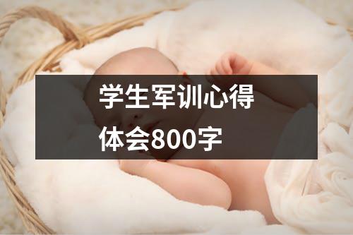 学生军训心得体会800字