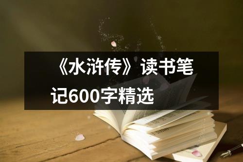 《水浒传》读书笔记600字精选